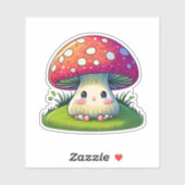 Pack autocollant de champignons mignons (Feuille)