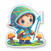 Pack autocollant de champignons mignons (Devant)