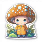 Pack autocollant de champignons mignons (Devant)