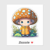 Pack autocollant de champignons mignons (Feuille)