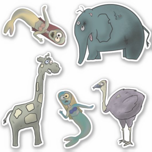 Pack autocollant de créatures zombies (Devant)