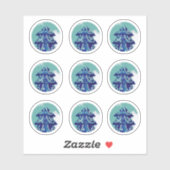 Pack autocollant Festive Bleu Décoré (Feuille)