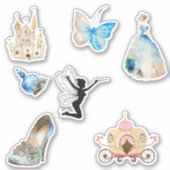 Pack autocollant princesse bleu (Devant)