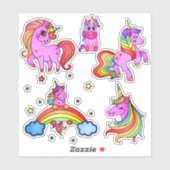 Pack autocollant Unicorn (Feuille)