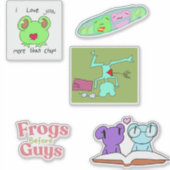 Pack autocollants 2026 grenouille Saint-Valentin (Devant)
