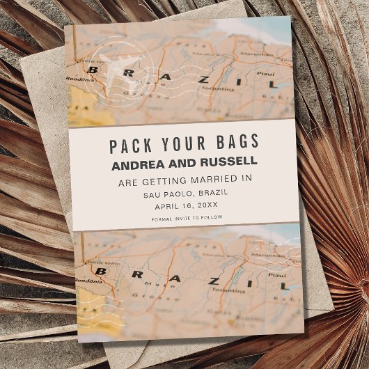 Pack Bags Brésil Carte Destination Mariage