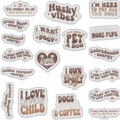 Pack bundel set van Schattigee quotes voor honden Sticker (Voorkant)