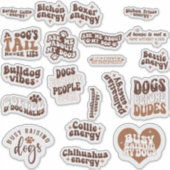 Pack bundel set van Schattigee quotes voor honden Sticker (Voorkant)