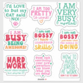 Pack Bundle Funny Office Sticker motivation (Feuille)