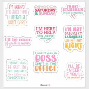 Pack Bundle Funny Office Sticker motivation