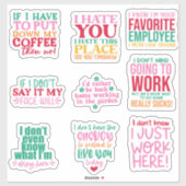 Pack Bundle Funny Office Sticker motivation (Feuille)