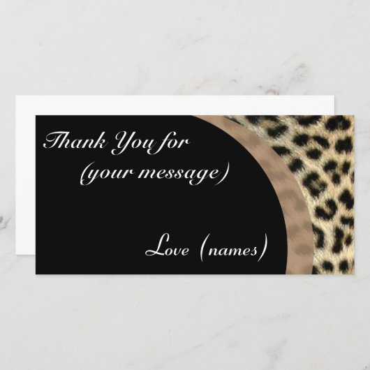 Pack carte de remerciements de 10 - Empreinte de l (Devant / Derrière)