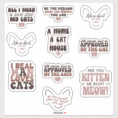 Pack Cat Cute Groovy motivatie quote Grappig Sticker (Vel)