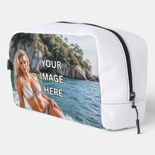 PACK! 🧼 Custom Toiletry Bag – Add Image or Text Toilettasje (Rechterhoek)