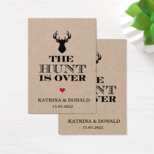 Pack de 100 Aucun trou La chasse est sur Kraft Tag