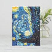Pack de 100 invitations de nuit Van Gogh Starry (Debout devant)