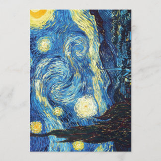 Pack de 100 invitations de nuit Van Gogh Starry