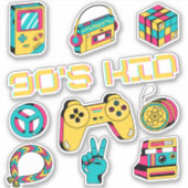 Pack de 10 stickers rétro pour nostalgiques des an (Devant)