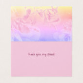 Pack de 25 Belles Cartes de Jardin Rose Merci (Inside Unfolded)