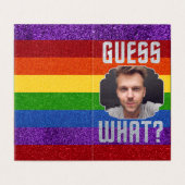 Pack de 25 Carte photo LGBT Parties scintillant (Outside Unfolded)