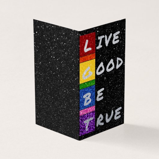 Pack de 25 LGBT Parties scintillant Live Good Be T (Outside)