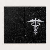 Pack de 25 Parties scintillant Caduceus Médicale G (Outside Unfolded)