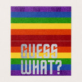 Pack de 25 Parties scintillant LGBT Devis Quoi ? S (Outside Unfolded)