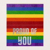 Pack de 25 Parties scintillant LGBT Fière de vous  (Outside Unfolded)