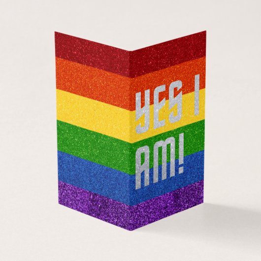 Pack de 25 Parties scintillant LGBT Oui Je suis! C (Outside)