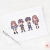 Pack de 4 autocollants mignons Kawaii Adorable Chi (Enveloppe)