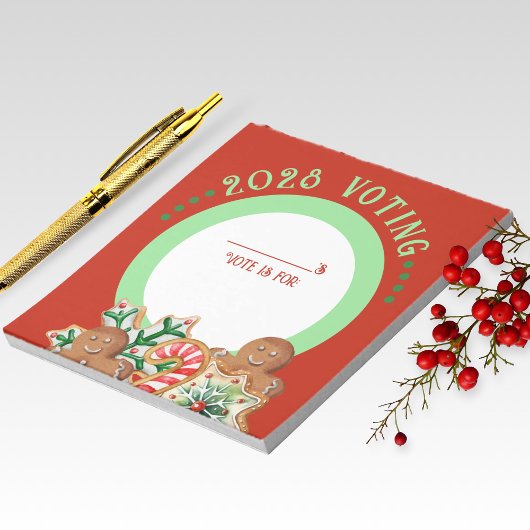 Pack de Bloc-notes de Noël Cookie Voting de Noël d
