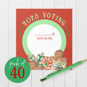 Pack de Bloc-notes de Noël Cookie Voting de Noël d