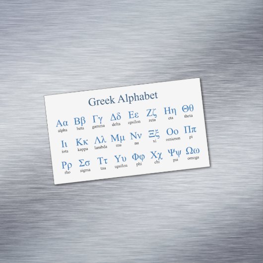 Pack de carte magnétique horizontale Alphabet grec (In Situ)