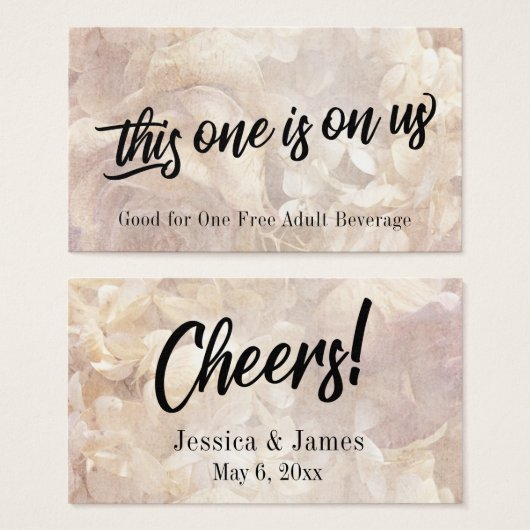 Pack de cartes de billets romantique, Vintage, Flo (Devant & derrière)