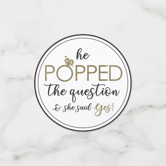 Pack de Confettis 'Il a posé la question' (Petit recto)