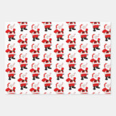 Pack de feuilles de papier enveloppant de Santas (Devant 3)