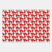 Pack de feuilles de papier enveloppant de Santas (Devant 2)