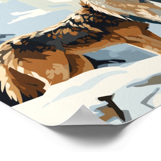 Pack de loups - Ai Poster (Coin)