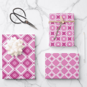 Pack de papier rose et blanc 81