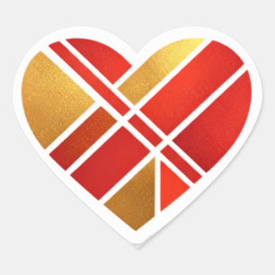 Pack de stickers Cœurs d'Amour Géométriques Modern