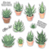 Pack de Stickers Funny Aloe Vera Puns (Devant)