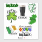 Pack de stickers irlandais (Feuille)