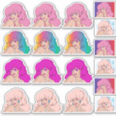 Pack de stickers Jem retro 80s colors (Devant)