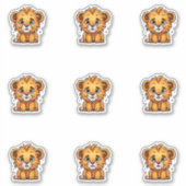 Pack de stickers Lion Cub adorable (Devant)