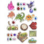 Pack de stickers magiques Cristaux Fantaisie Drago (Devant)