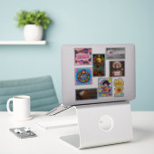 Pack de stickers Pixlyne #1 (Ordinateur portable sur le bureau)