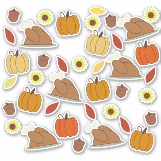 Pack de stickers Thanksgiving (Devant)