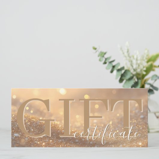 Pack DISCOUNT - Elegant Luxury Gift Certificate Advieskaart (Staand voorkant)