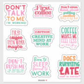 Pack ensemble de devis amusants pour autocollants  (Feuille)