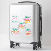 Pack ensemble de devis amusants pour autocollants (Sur valise)